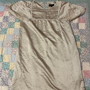 Aue Madame Paris (A.P.C.) Champagne/gold vintage mini dress size small